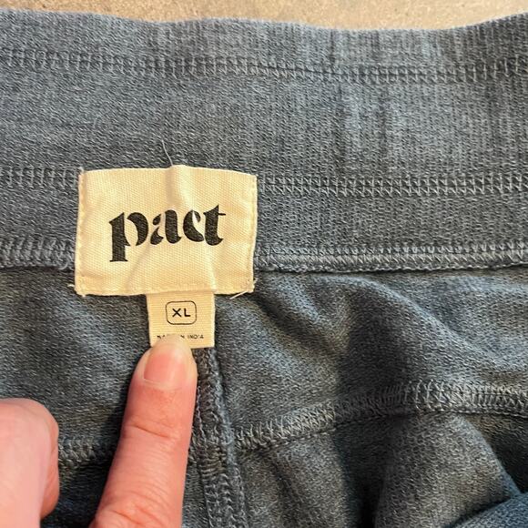 Pact organic cotton blue lounger wide leg high rise pants womens XL soft casual - Picture 4 of 7